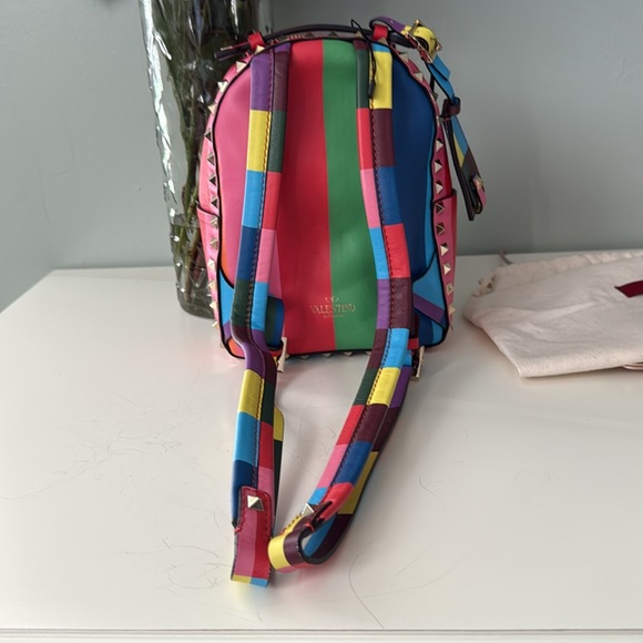 Valentino Rockstud 1973  Mini Backpack Rainbow Multicolor 2015 - Picture 10 of 11